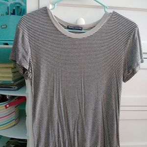 Black and white striped brandy melville shirt